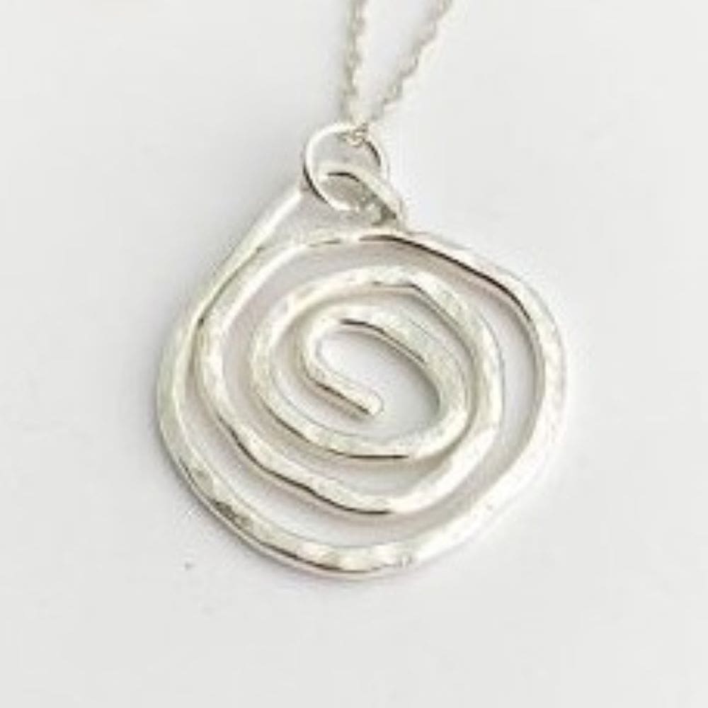 Hammered Small Sterling Silver Necklace