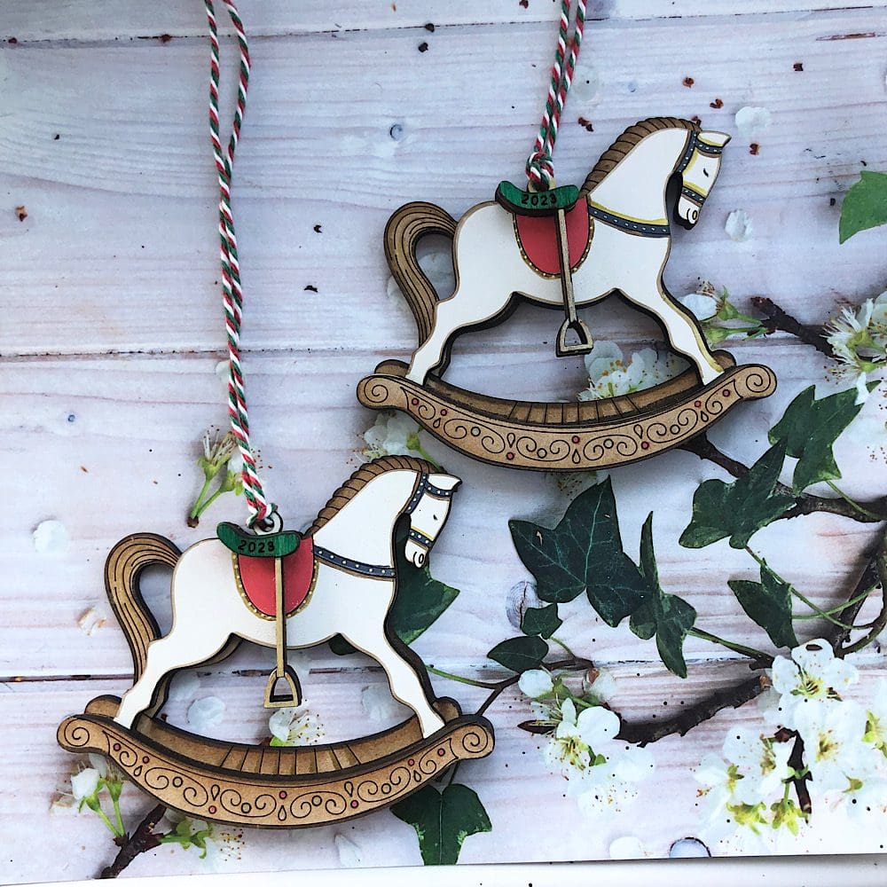 Rocking horse best sale christmas ornament