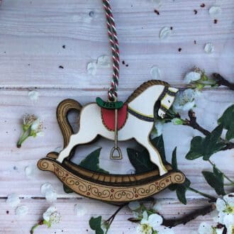 Personalised Rocking Horse Christmas decoration
