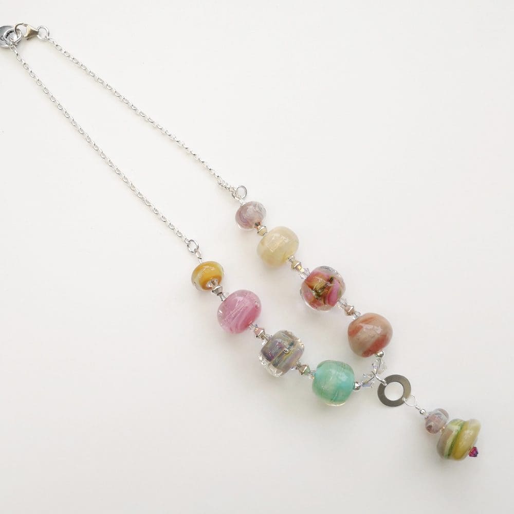 Lampwork glass necklace