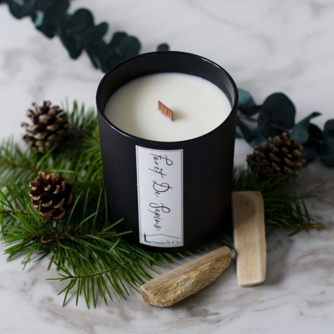 Crackle Christmas Mug Candles | Wood Wick Candle