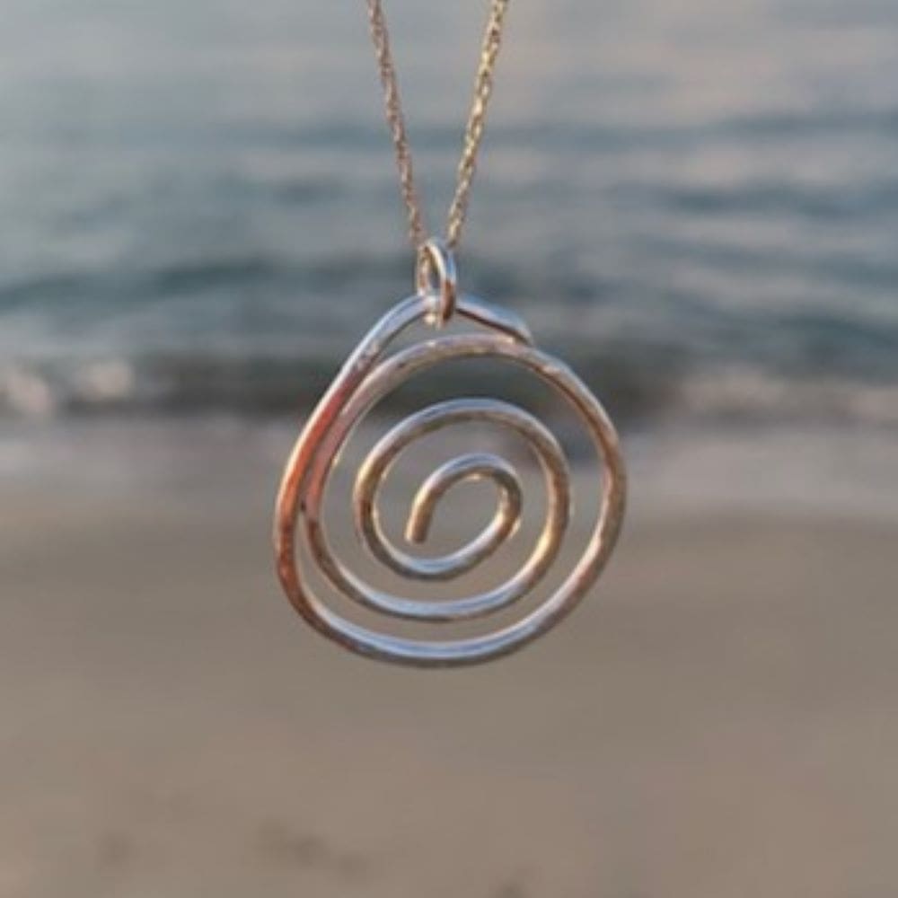 Sterling Silver Spiral Wire Necklace