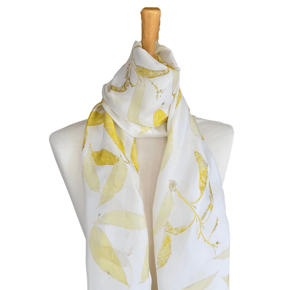 White-Silk-Scarf-with-Eco-Printed-Lemon-Leaf-Design
