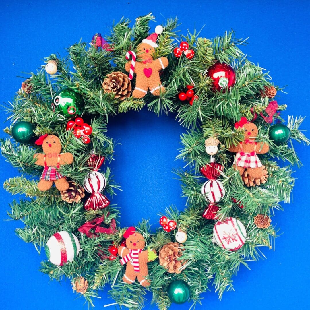 Gingerbread christmas wreath