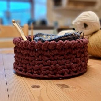 Red craft project basket
