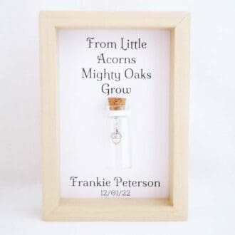 little acorns quote, personalised baby gift