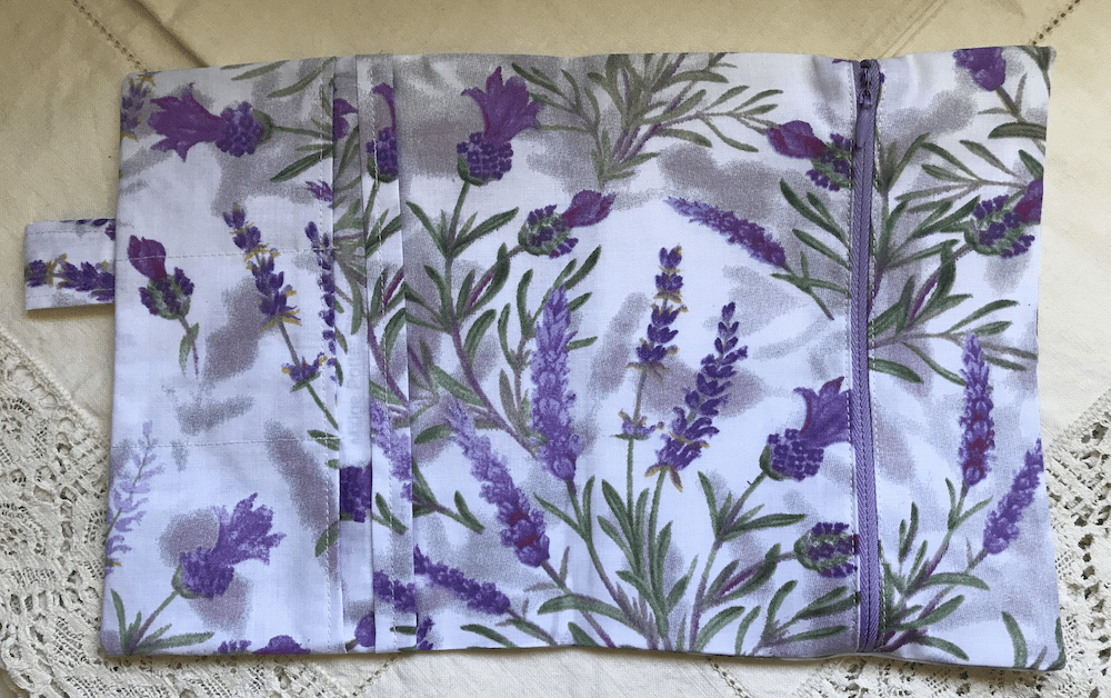 A5 Organiser sewn in Lavender Flower fabric