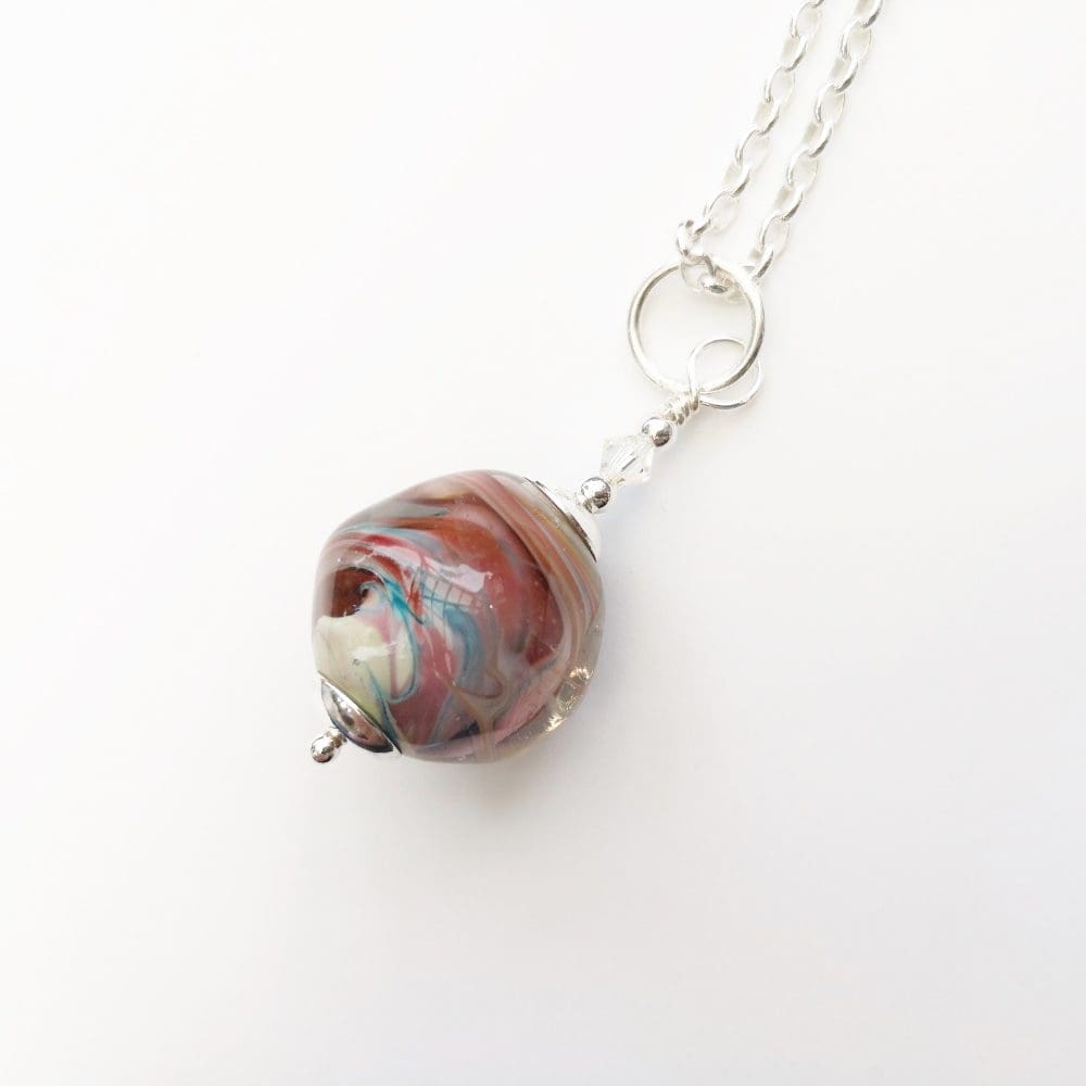 Colourful glass necklace