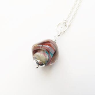 Colourful glass necklace