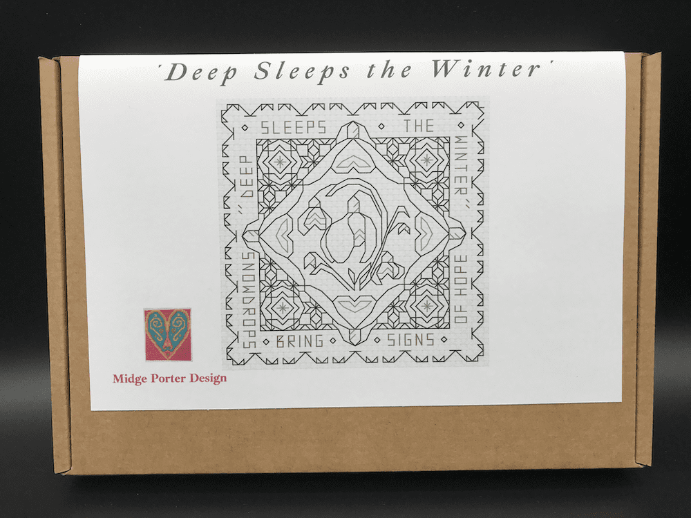 Deep Sleeps the Winter - Blackwork Embroidery - Craft Box Kit