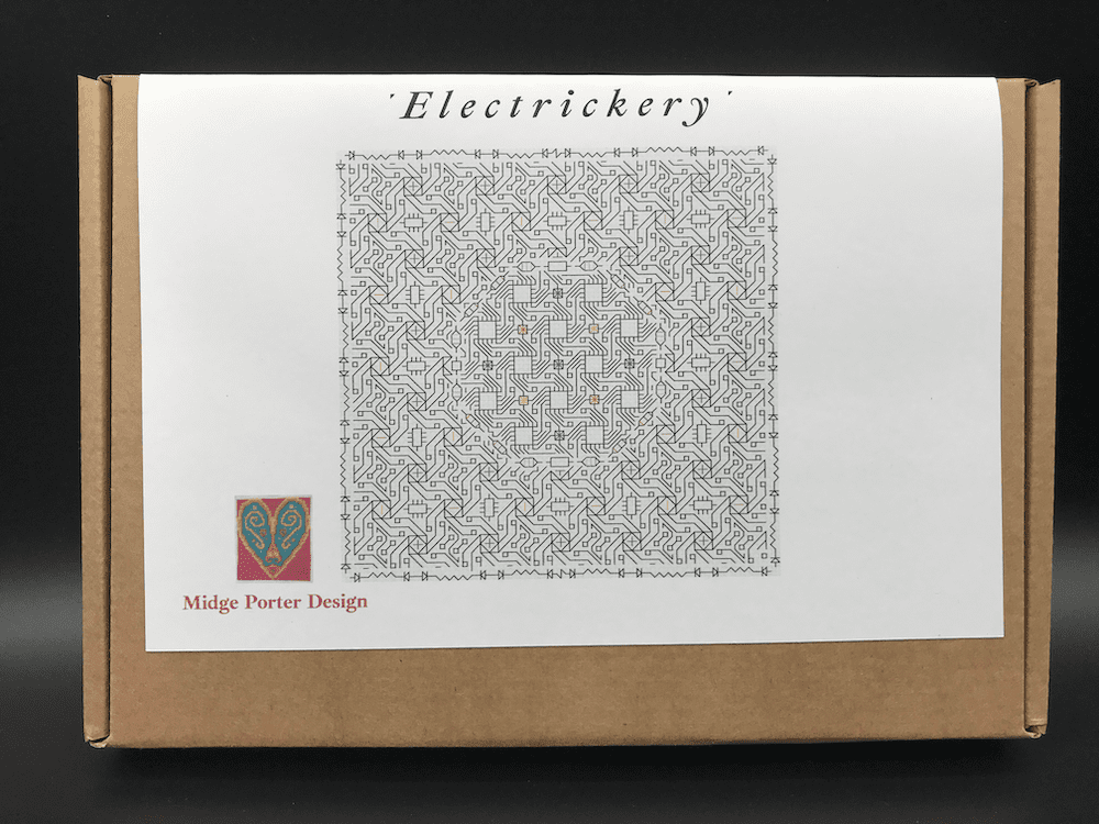 Electrickery - Blackwork Embroidery - Craft Box Kit