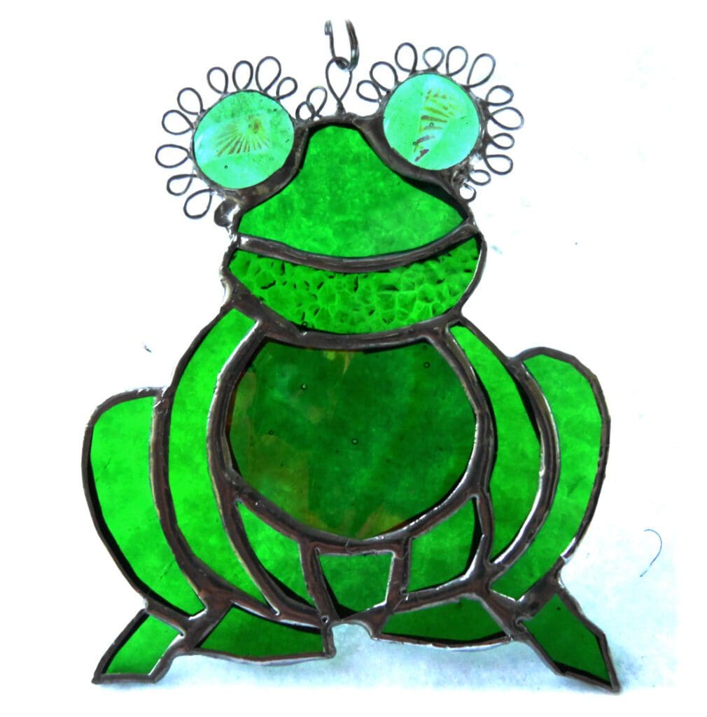 Frog Stained Glass Suncatcher - The British Craft House