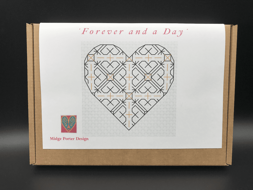 Forever and a Day - Blackwork Embroidery - Craft Box Kit