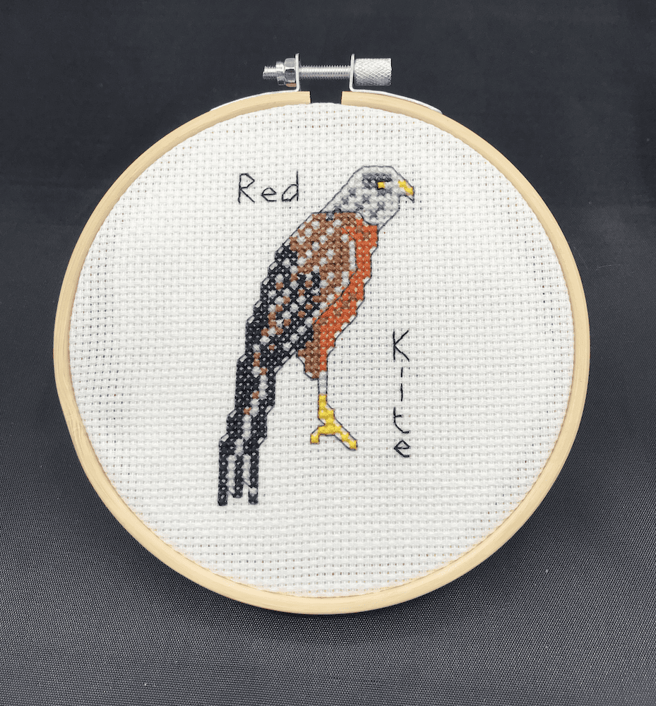 Cross stitch embroidery craft box kit design - Galloway Red Kite