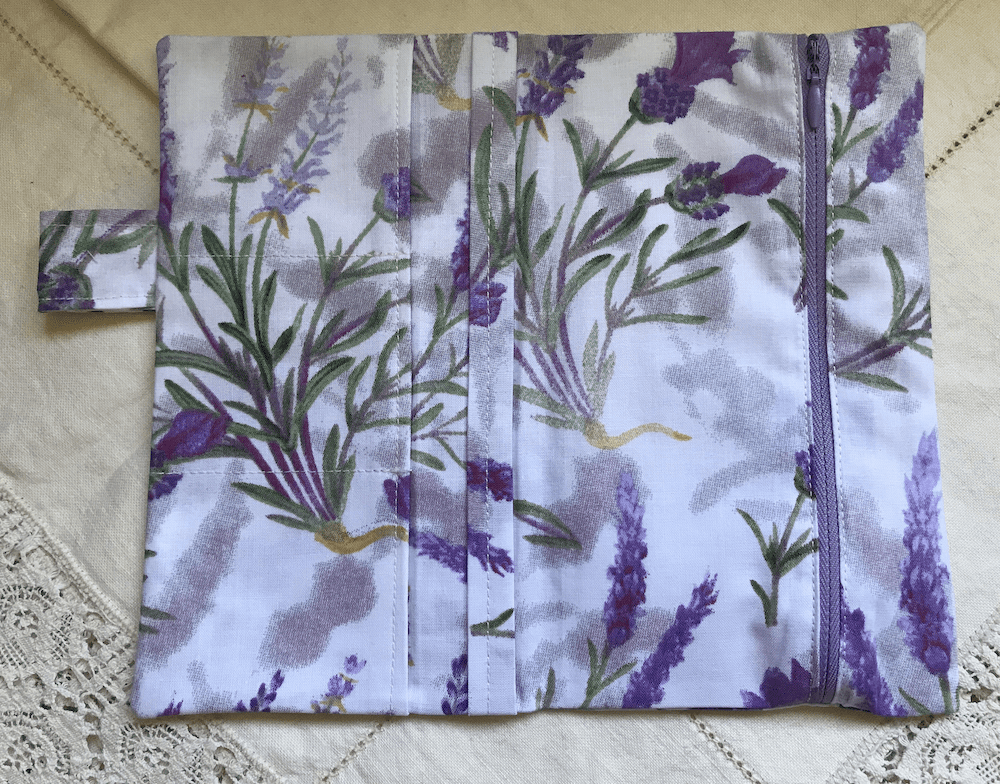 Midori/ Regular Organiser sewn in Lavender Flower fabric