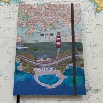 Plymouth hoe and Lido notebook by Hannah Wisdom Textiles