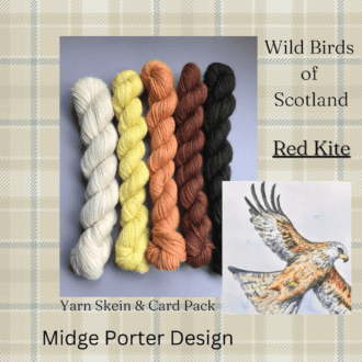 Red Kite - Wild Birds of Scotland - Yarn + Wildlife Art Card - Gift Set