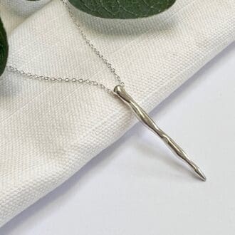 Handmade silver icicle necklace