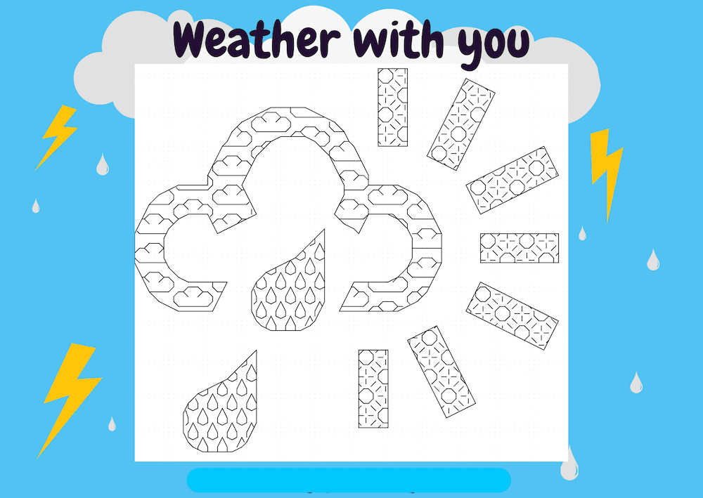 Weather With You - Blackwork Embroidery Craft Box Kit