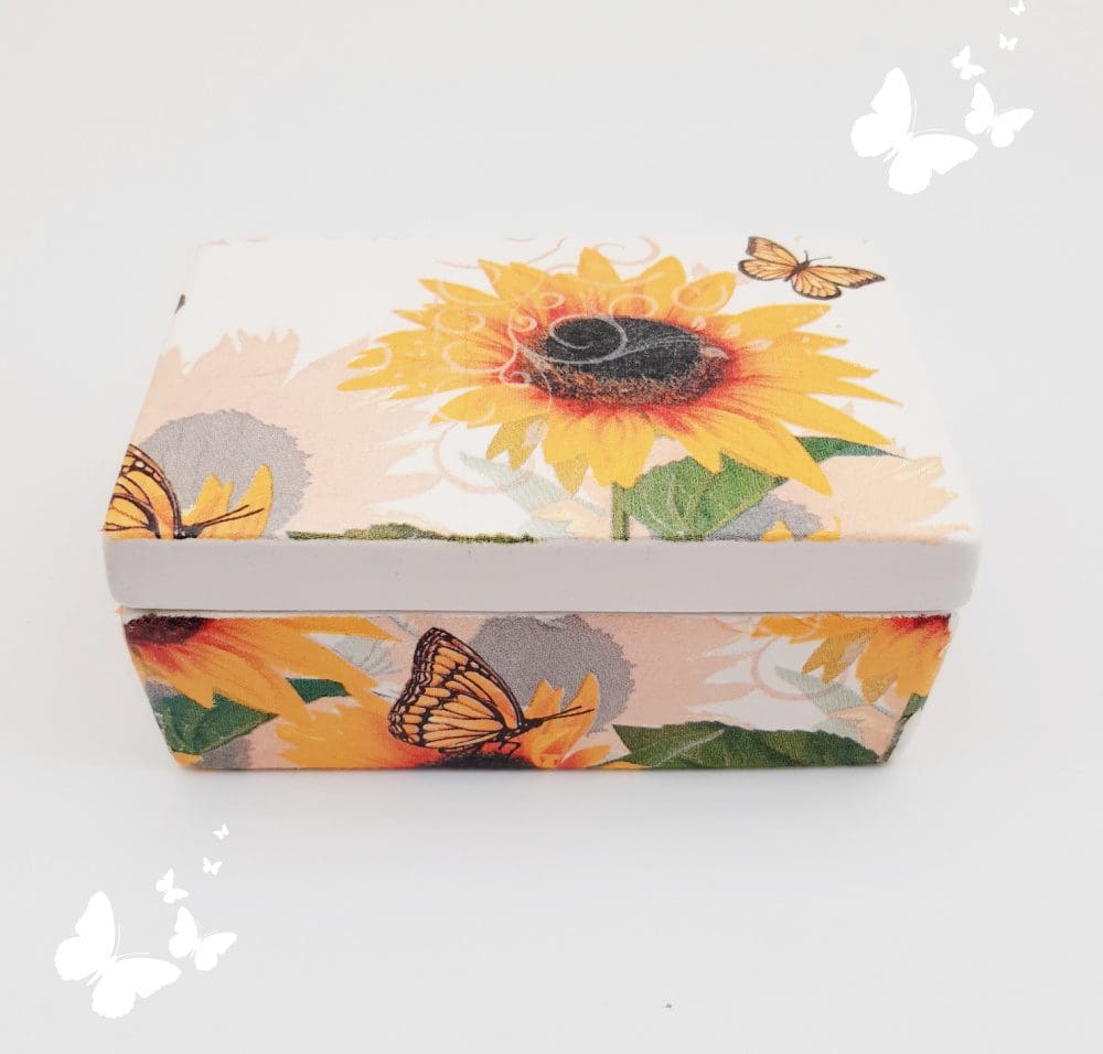 sunflowers ceramic box