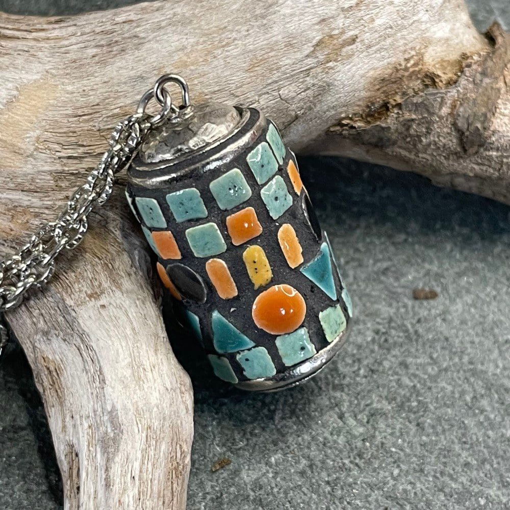 micro mosaic lanternm pendant