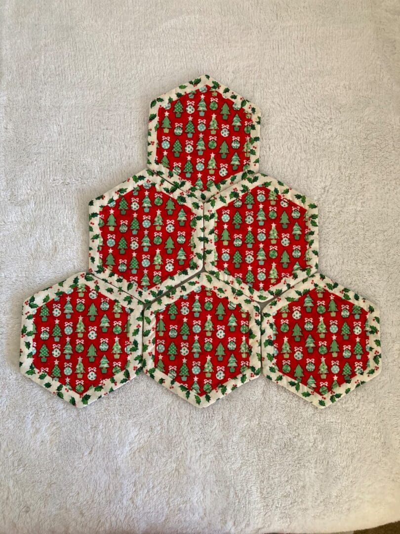 Handmade Sewn Christmas Coasters
