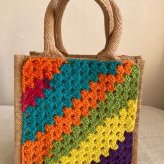 Lunch Jute Bag Childs Bag Crochet Bag Gift