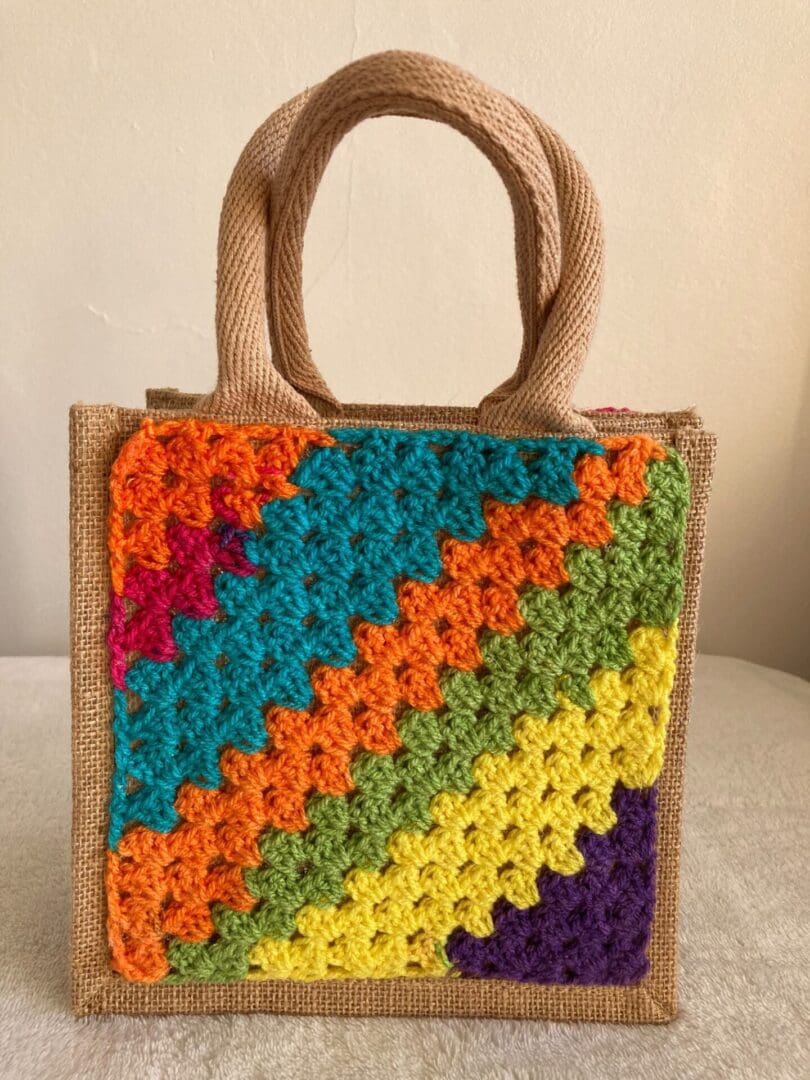 Lunch Jute Bag Childs Bag Crochet Bag Gift