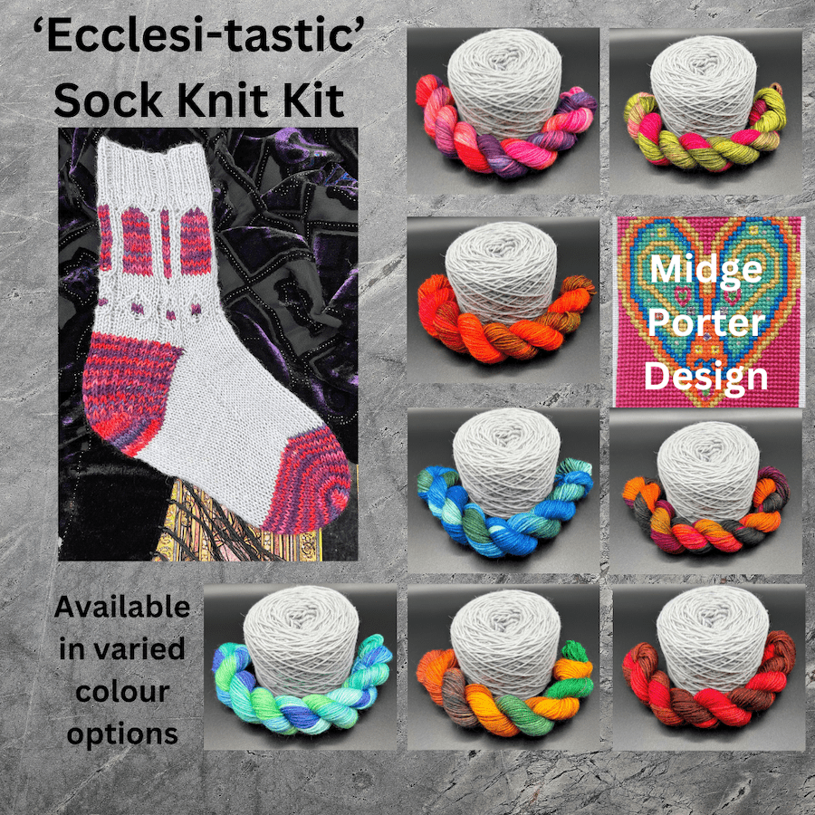 Ecclesi-tastic sock knitting kit