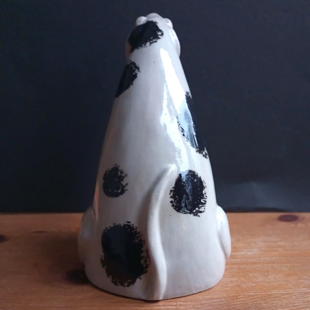 Black and White Ceramic Dog