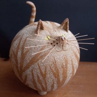Ceramic Ginger Tabby Puss Cat