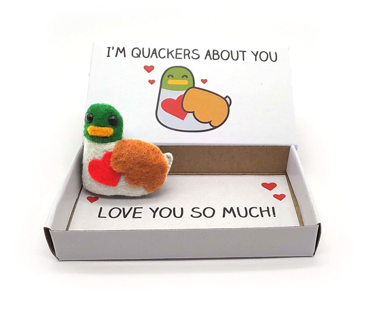 funny duck valentine's day gift magnet in a matchbox