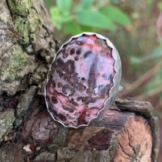 Large Jasper and Sterling Silver Gemstone Ring
