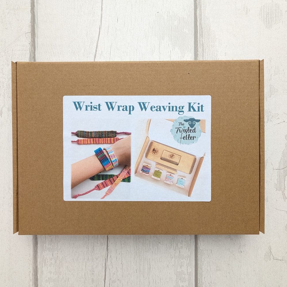 box containing a weaving kit