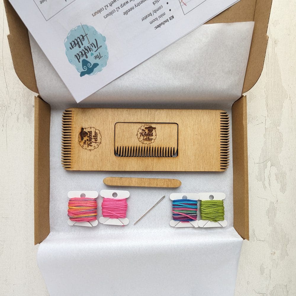 box containing weaving kit