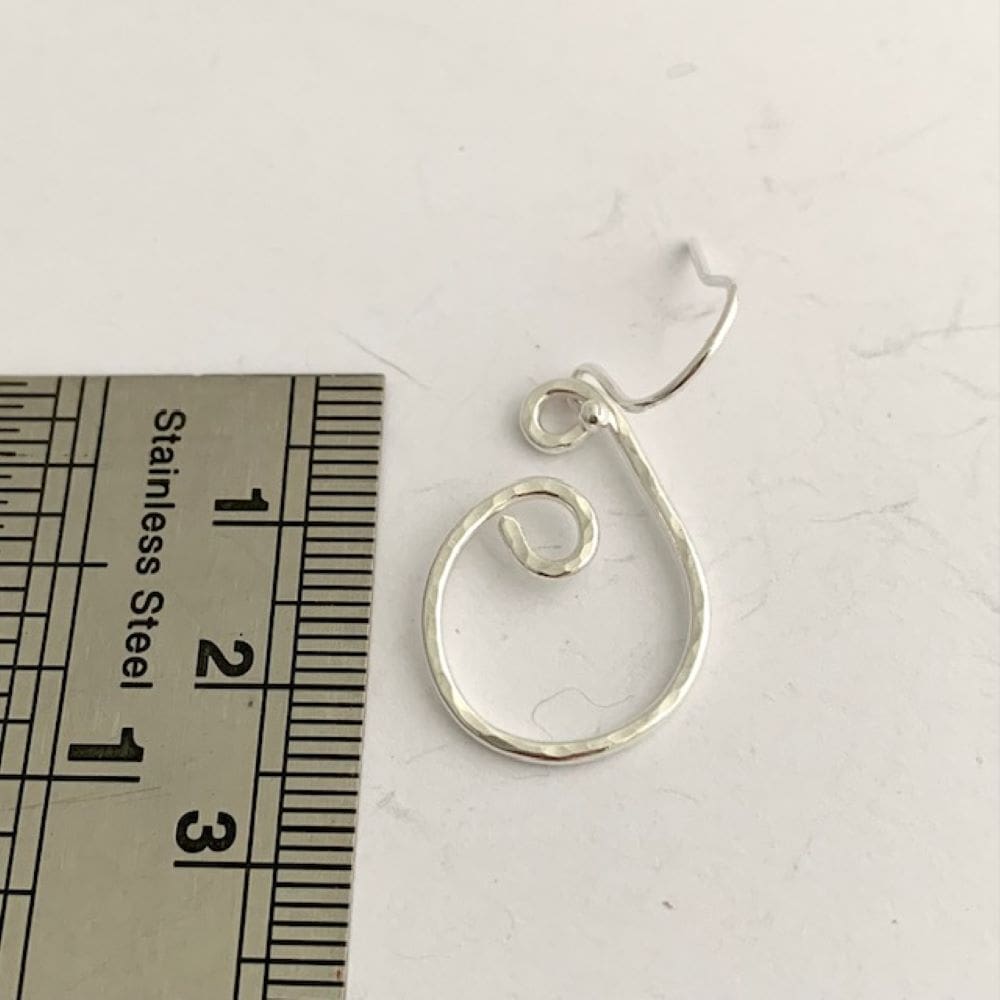 Spiral 925 Sterling Silver Drop Earrings