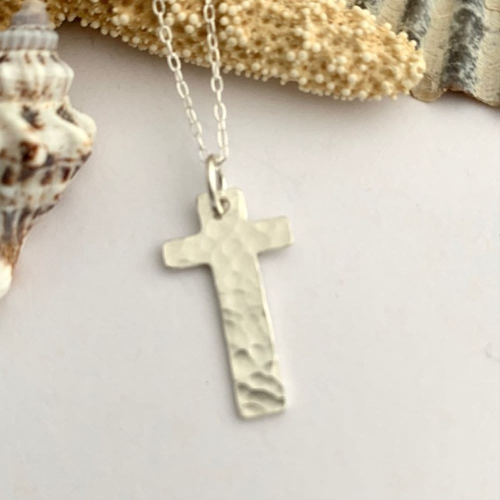 Textured 925 Sterling Silver Cross Pendant