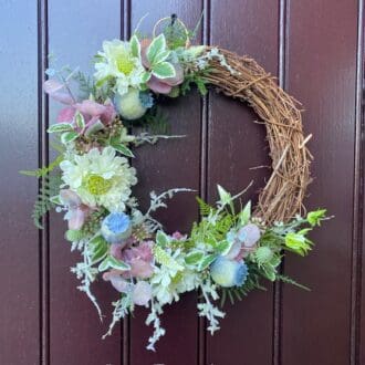 Pastel-flowers-front-door-wreath