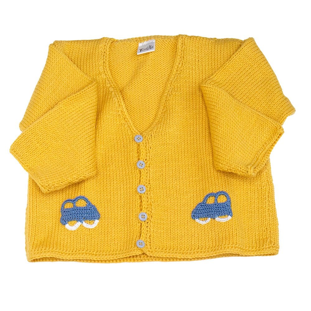 jacket for toddler handmade in yellow merino wool