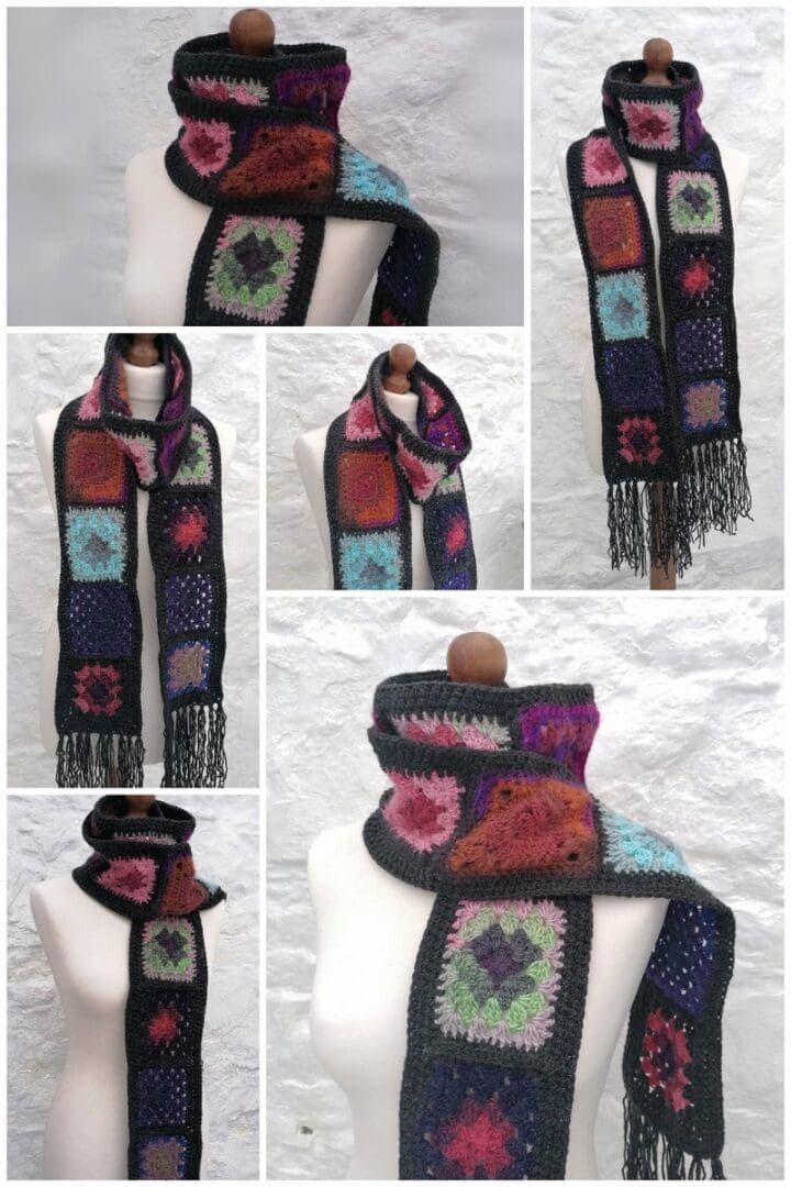 funky-crcohet-boho-scarf-collage