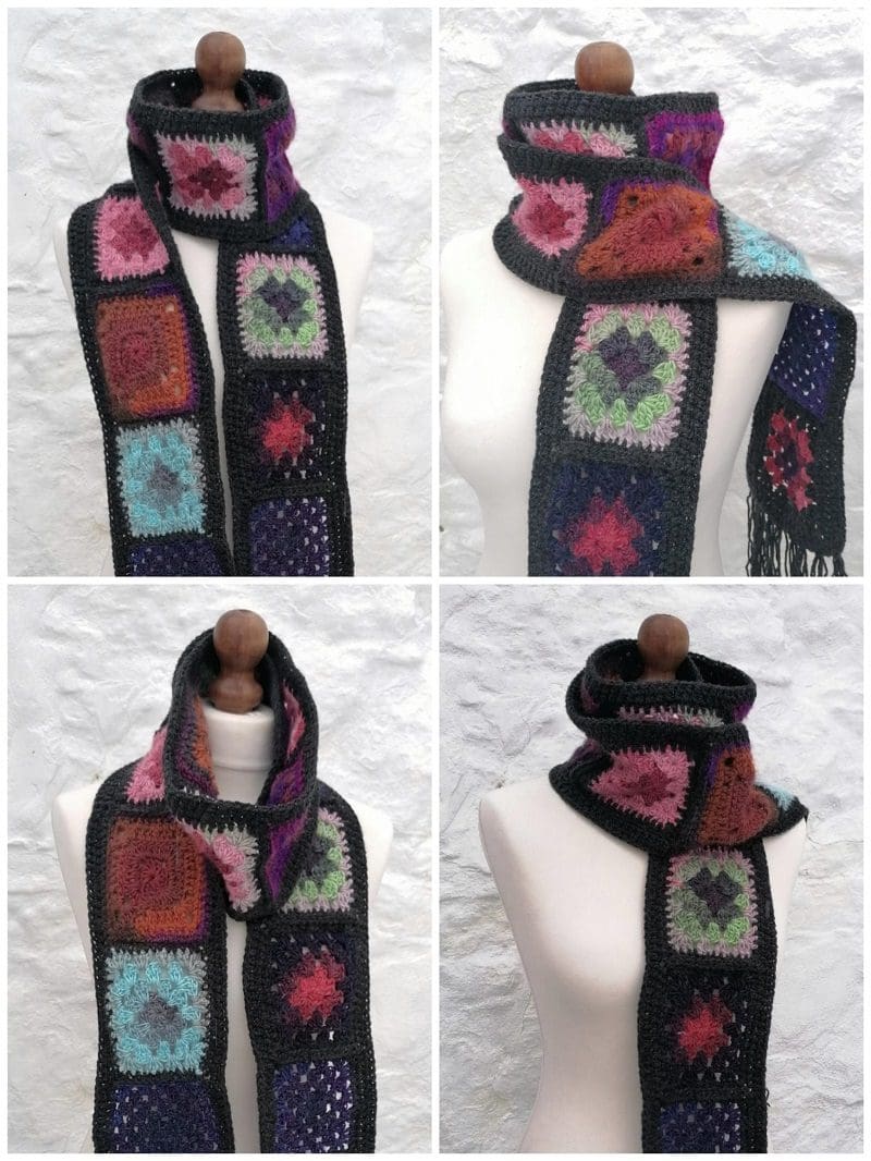 granny-square-scarf-collage