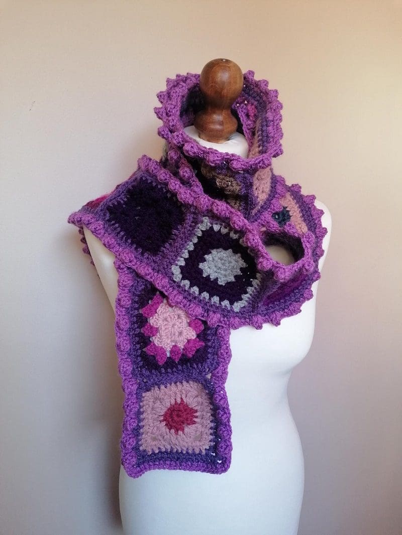 handmade-crochet-scarf-pinks