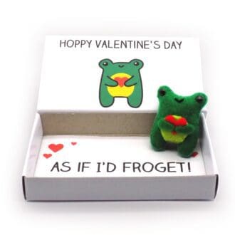 cute handmade valentine's day frog gift