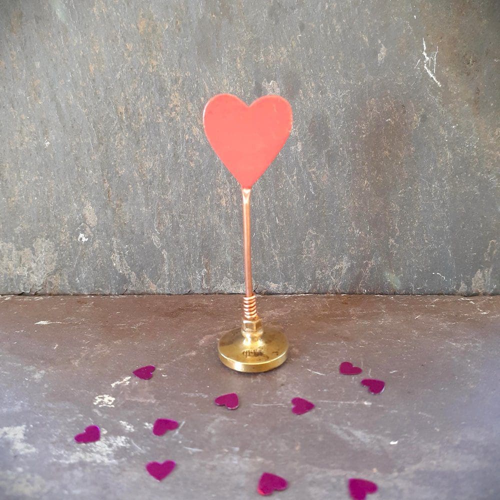 Recycled metal love heart ornament