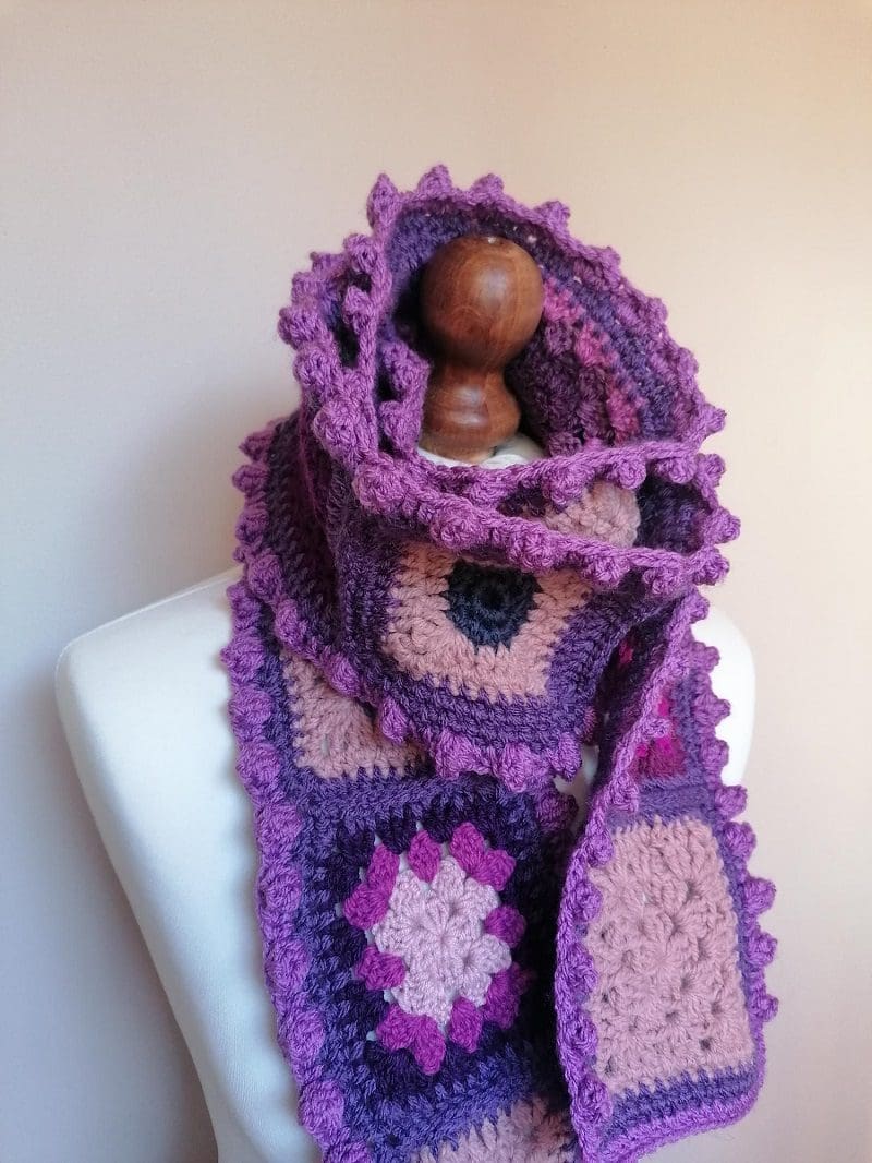 retro vintage crochet scarf