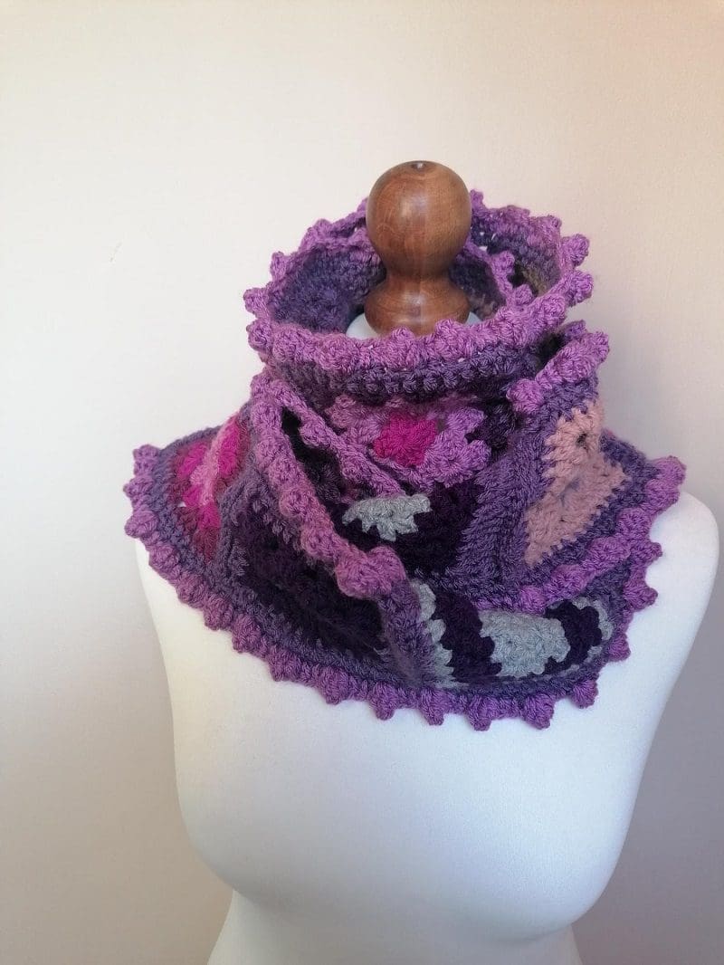 vintage style crochet scarf