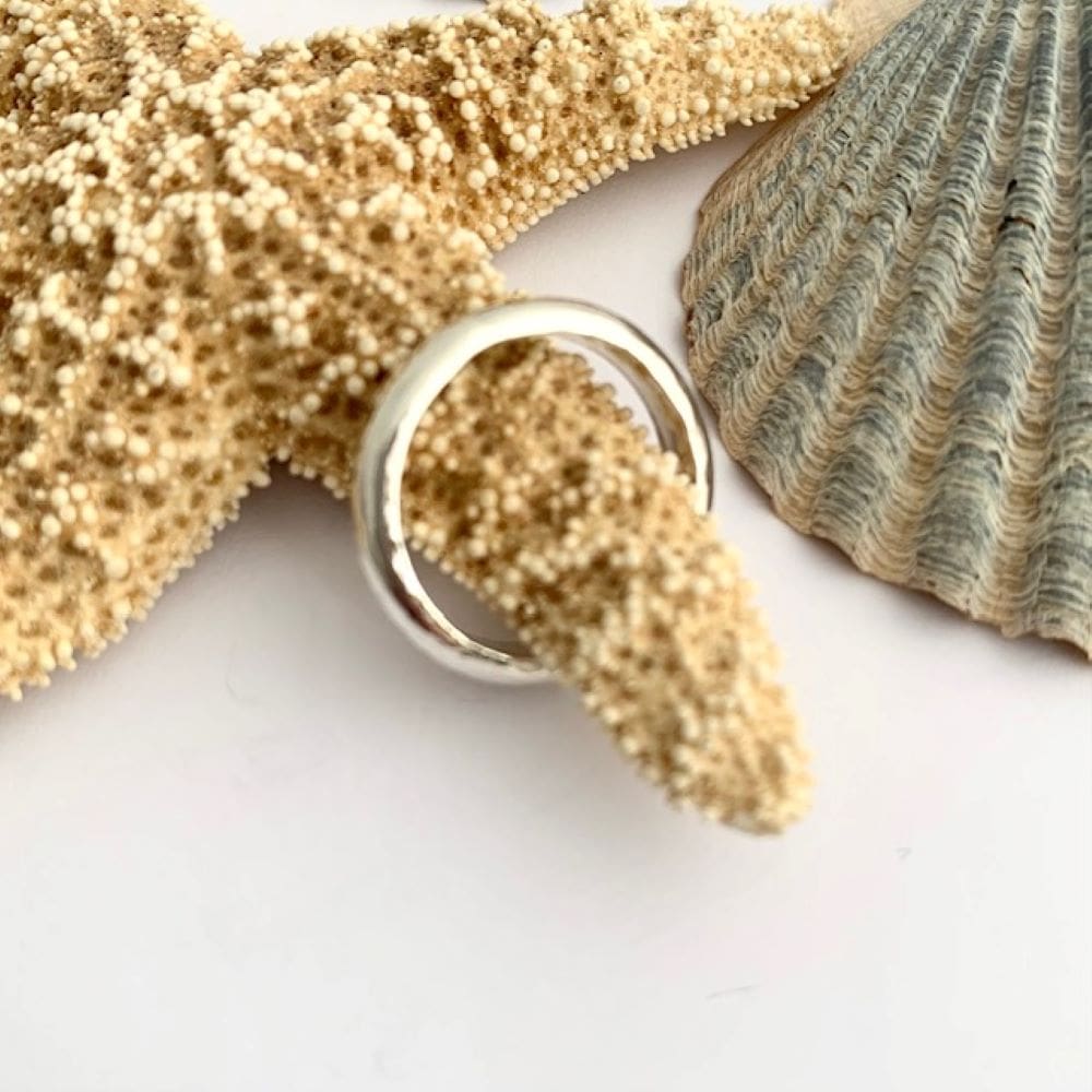 Hammered Sterling Silver Band