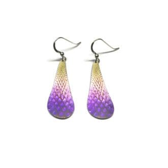 Lupin flower earrings, purple