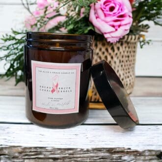 Breast Cancer Charity Candle