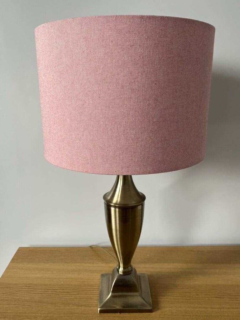 Coral pink drum lampshade for table lamp, floor lamp and ceiling pendant